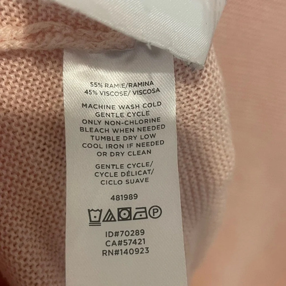 LOFT light pink ramina blend knit v-neck tank top XS - Picture 6 of 9